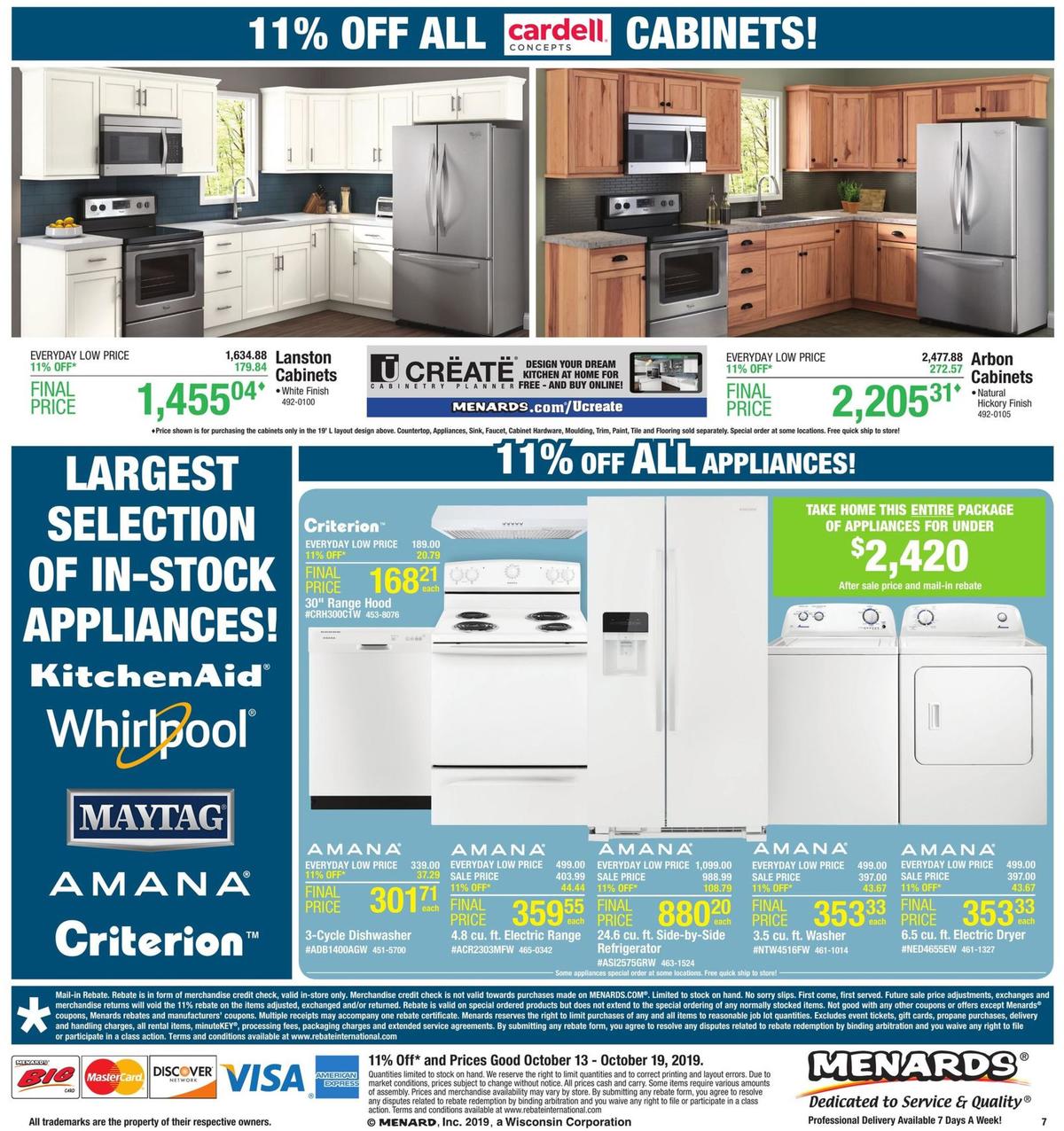 Menards Weekly Ad from October 13