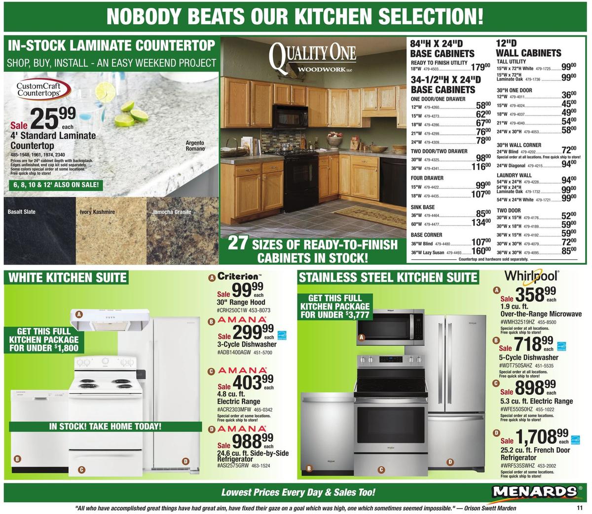 Menards Weekly Ad from October 27