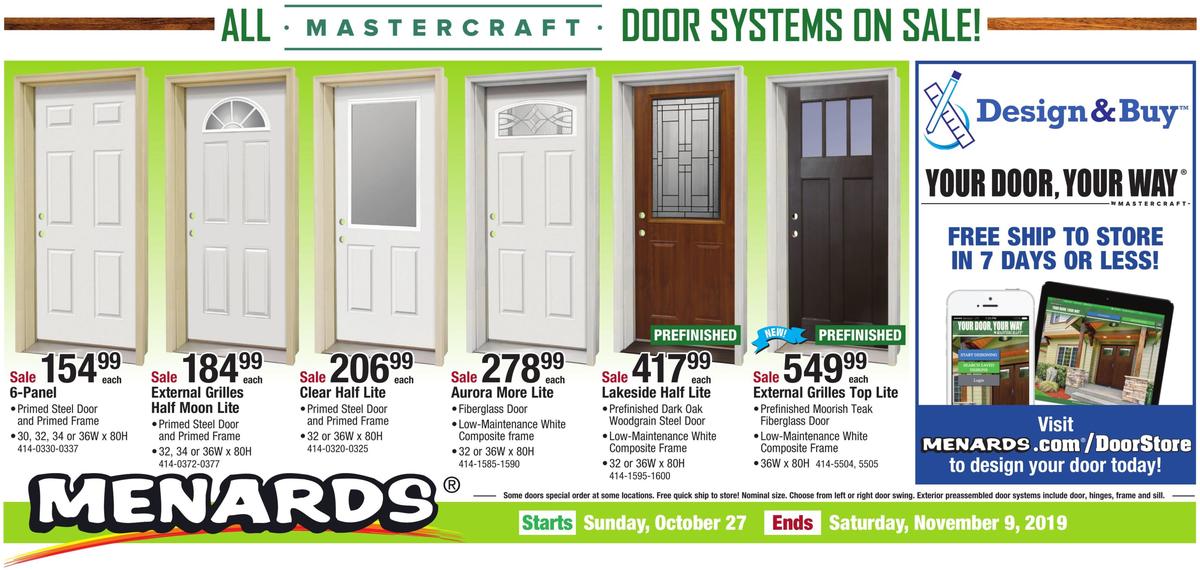 Menards Weekly Ad from October 27