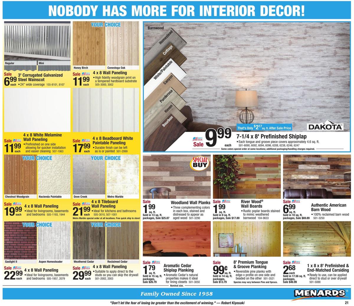 Menards Weekly Ad from November 3