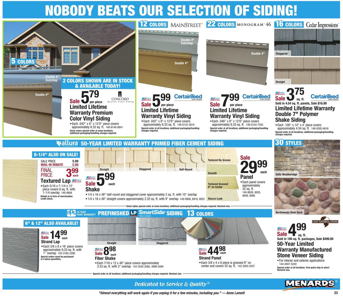 Menards Weekly Ad from November 3