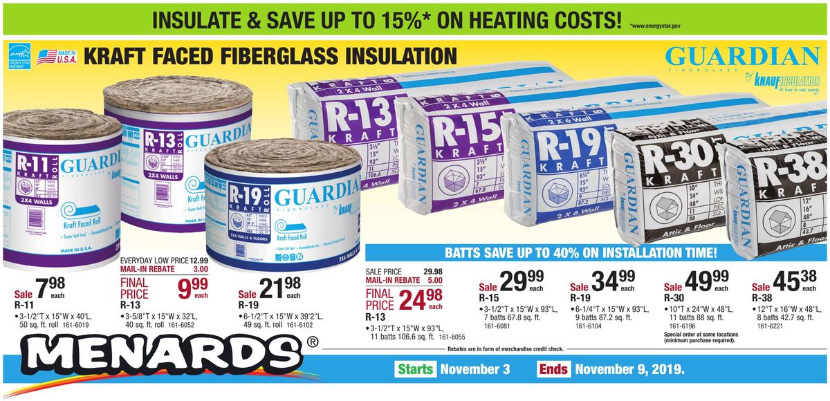 Menards Weekly Ad from November 3