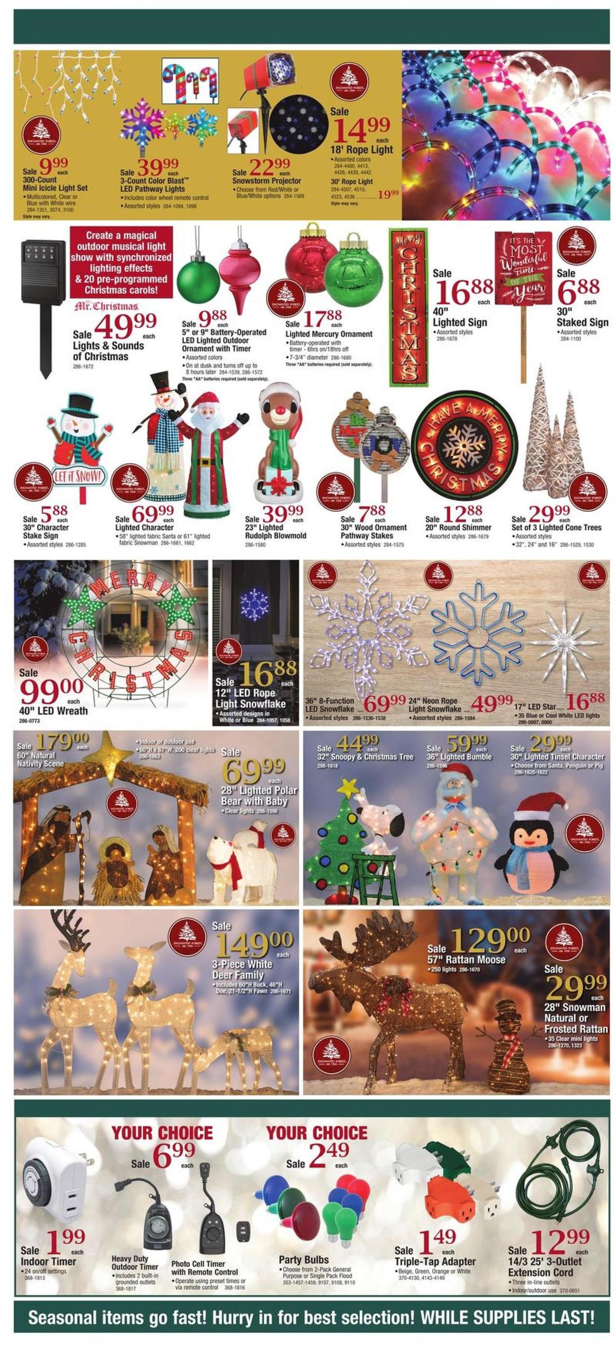 Menards Christmas Decor Sale Weekly Ad from November 1