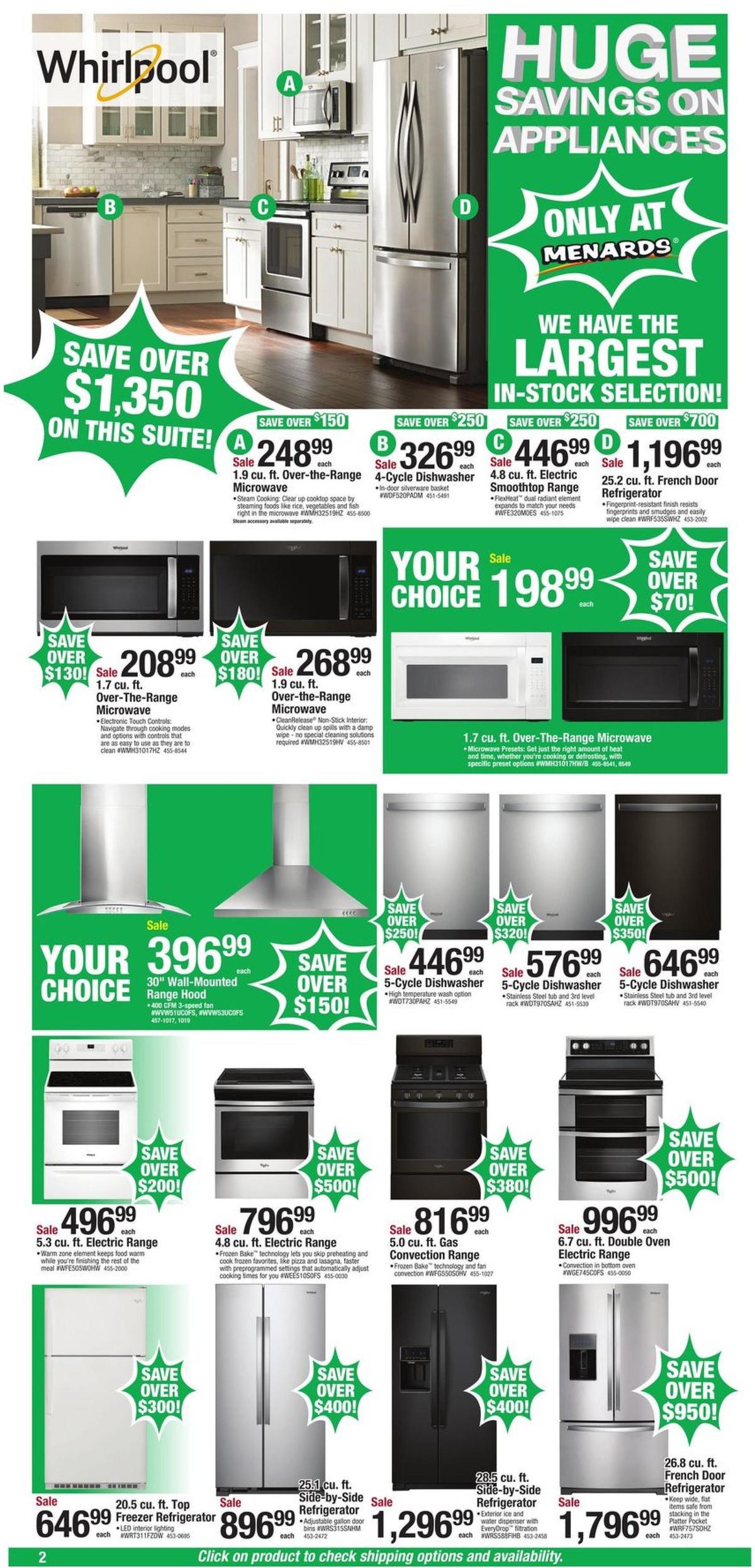 Menards Black November Appliance Event Weekly Ad from November 6