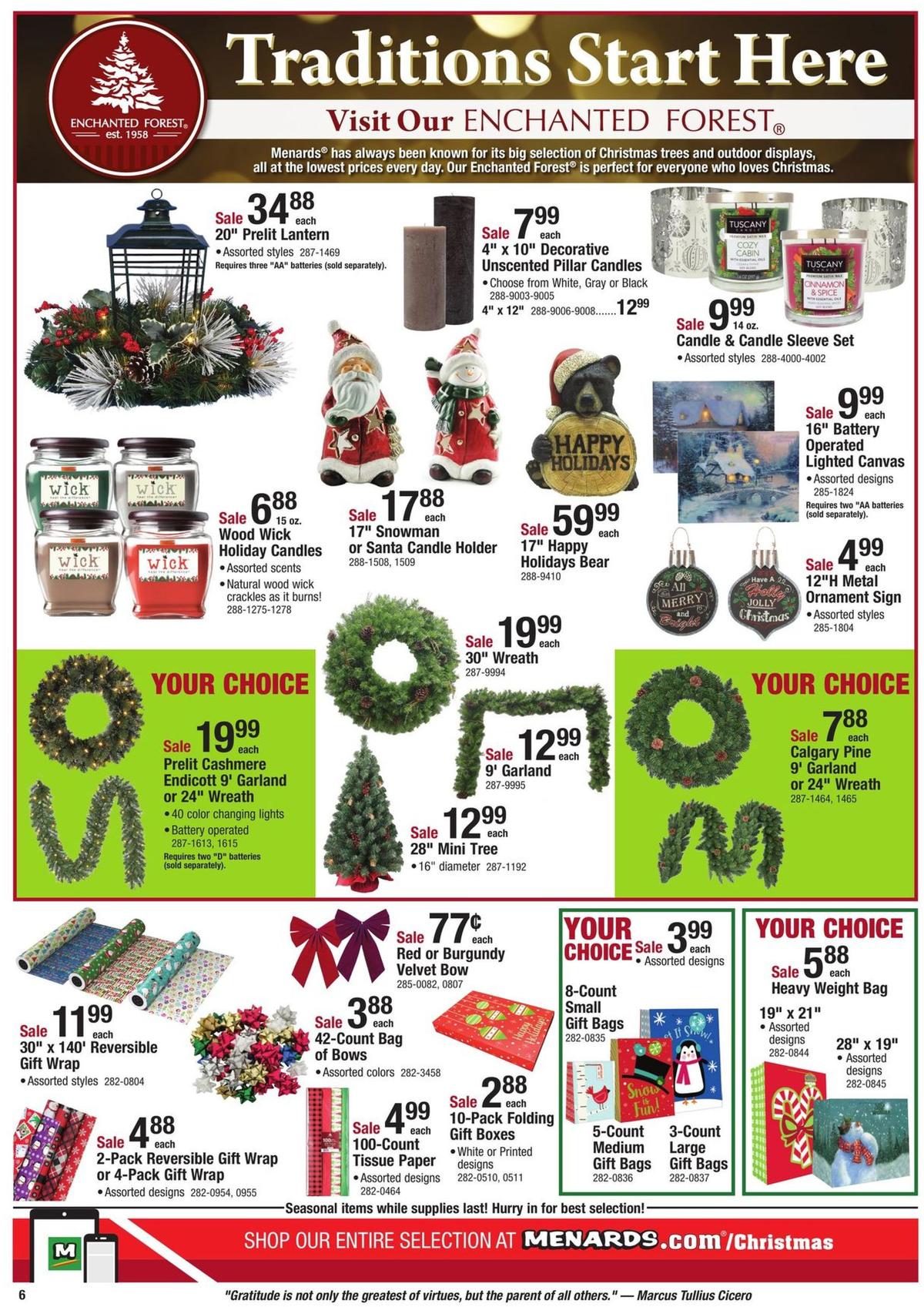 Menards Christmas Catalog Weekly Ad from November 24