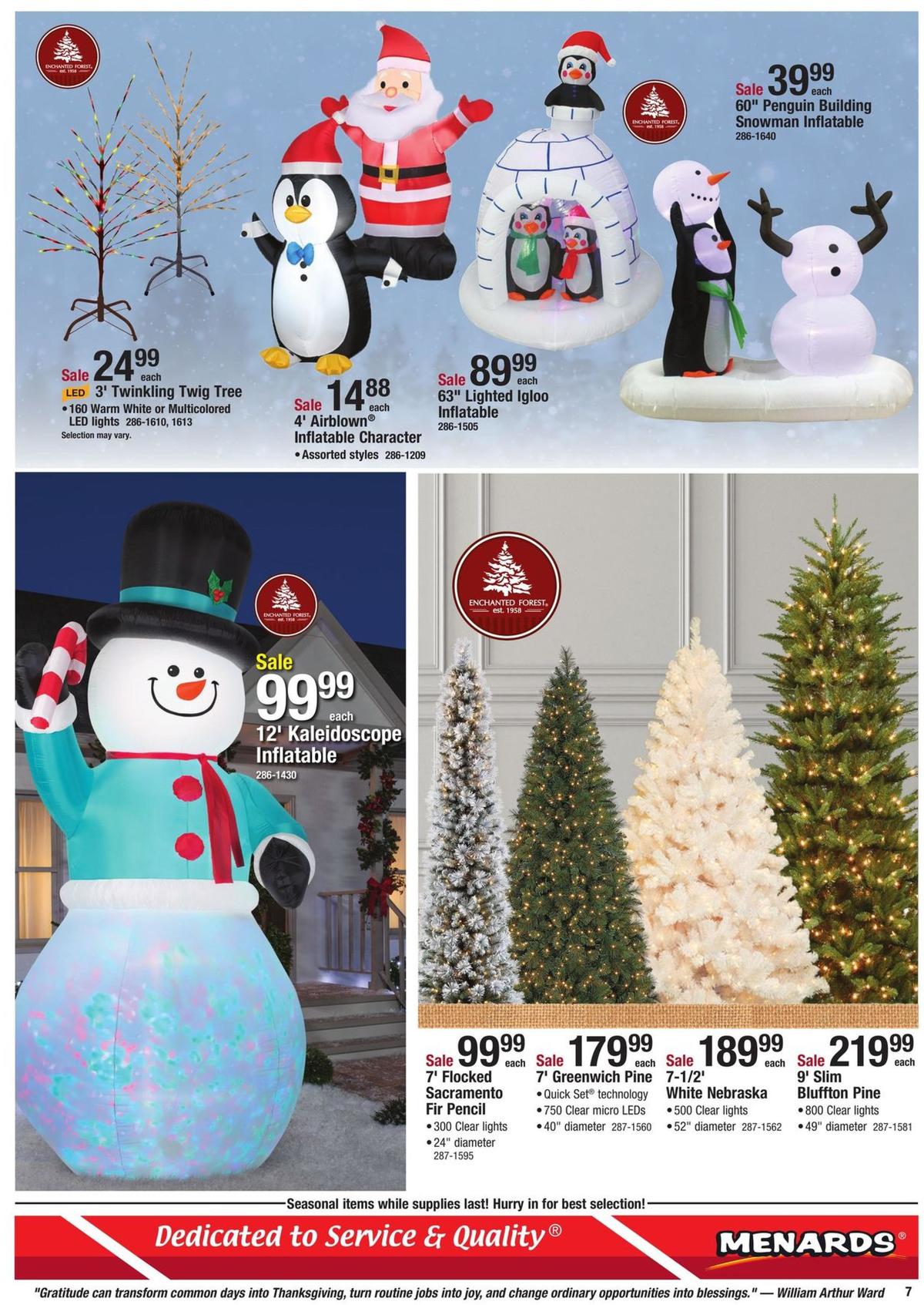 Menards Christmas Catalog Weekly Ad from November 24