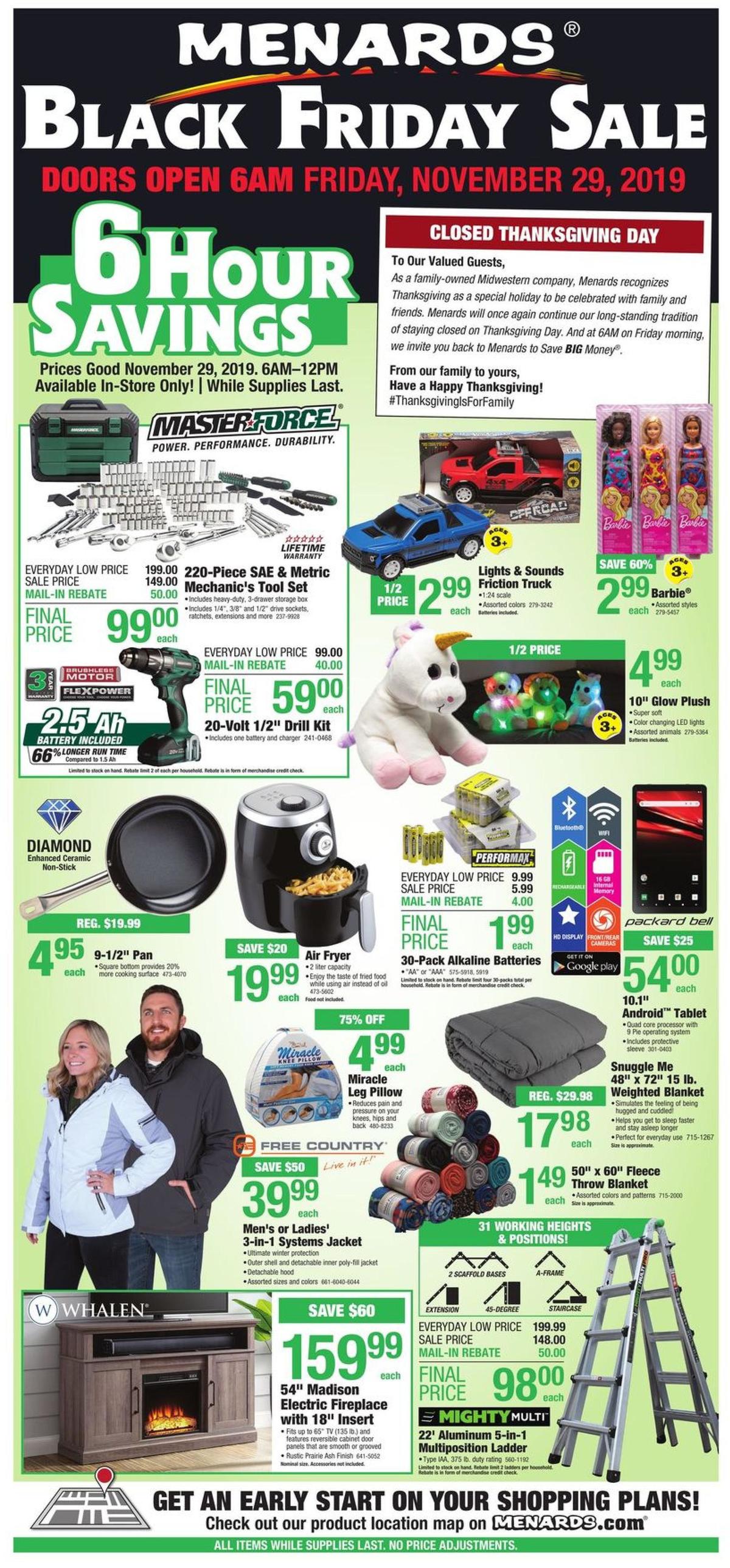 Menards Black Friday Sale Weekly Ad from November 29