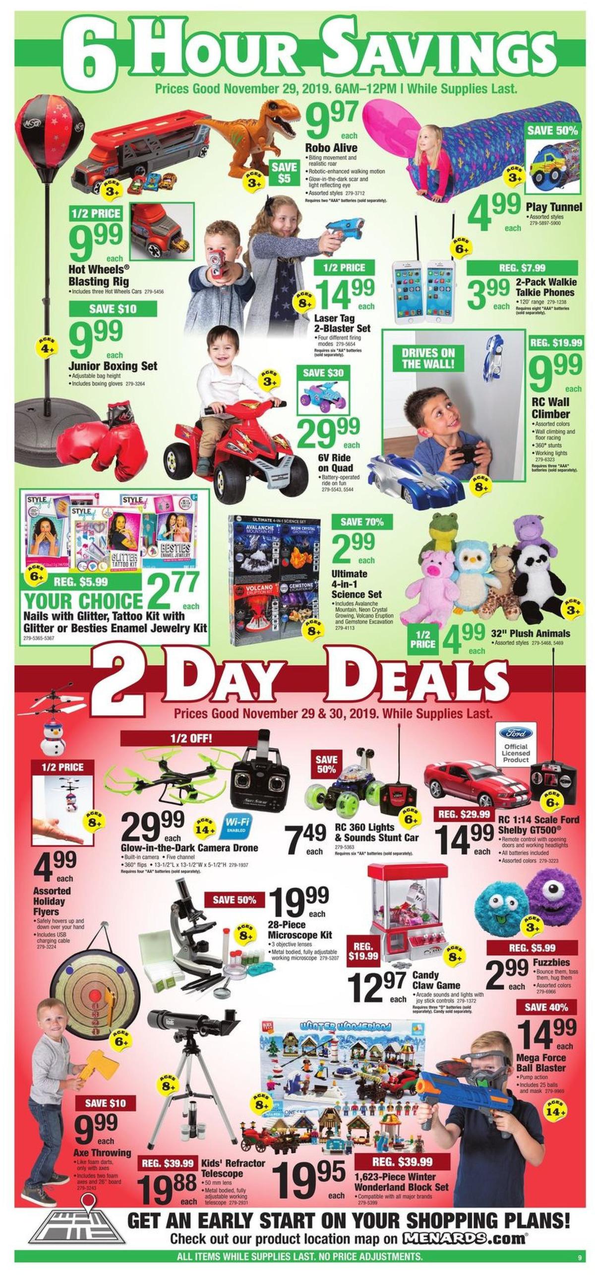 Menards Black Friday Sale Weekly Ad from November 29