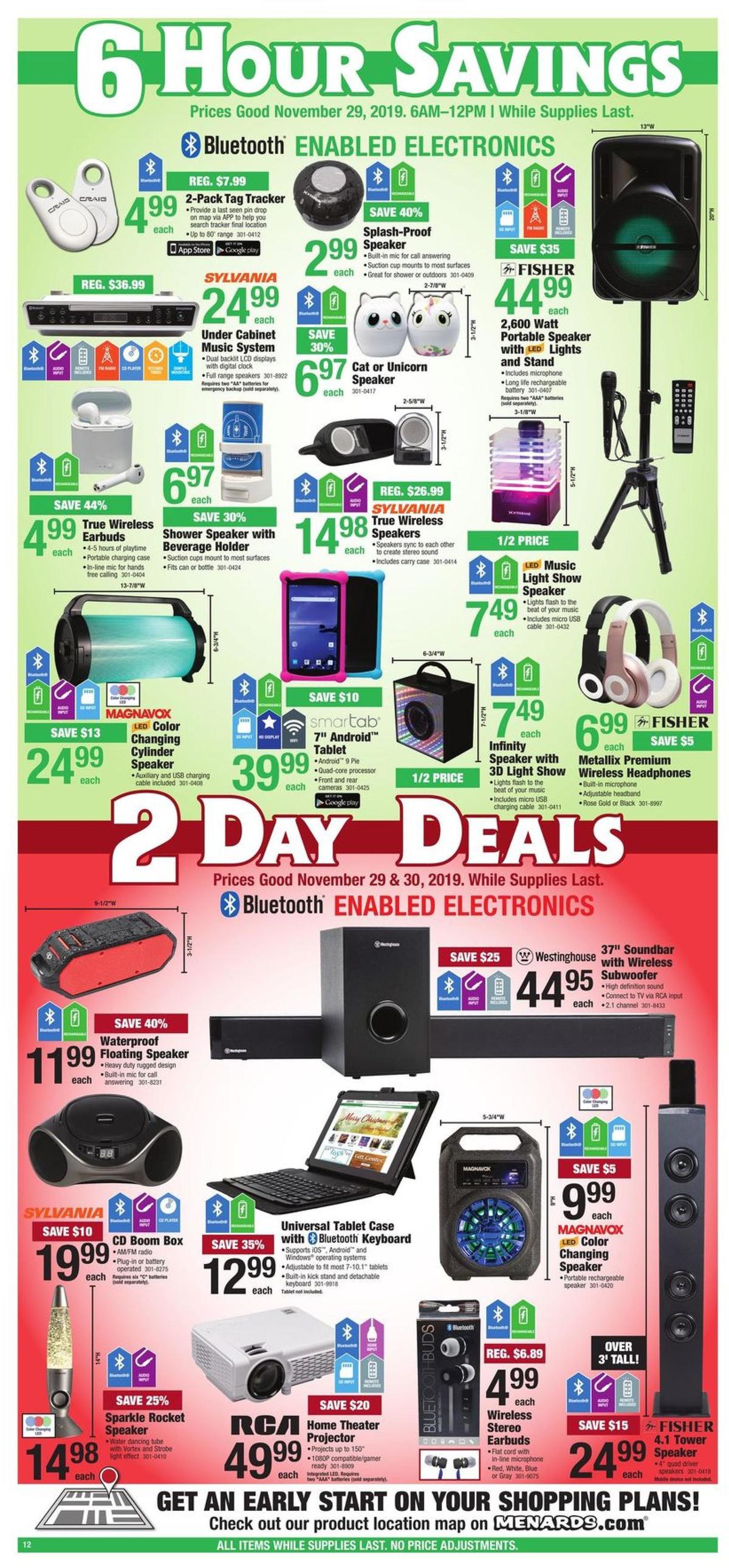 Menards Black Friday Sale Weekly Ad from November 29