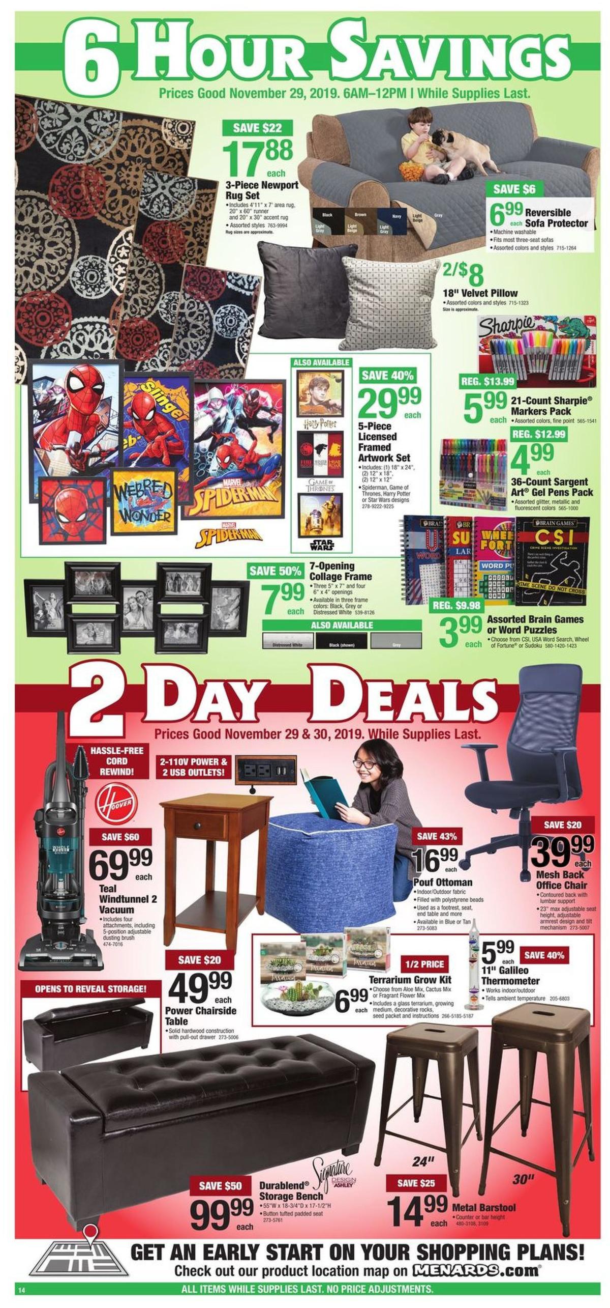 Menards Black Friday Sale Weekly Ad from November 29