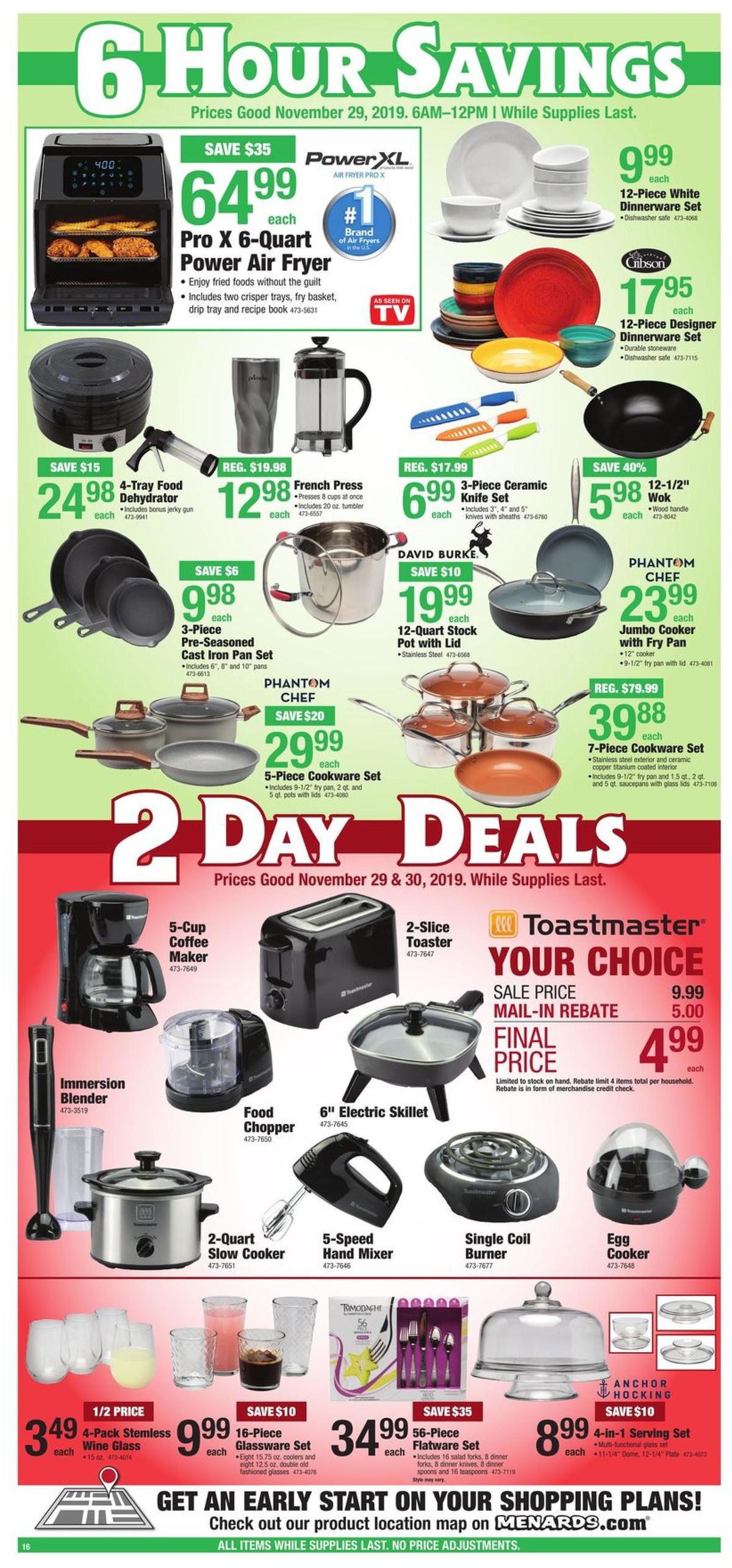 Menards Black Friday Sale Weekly Ad from November 29