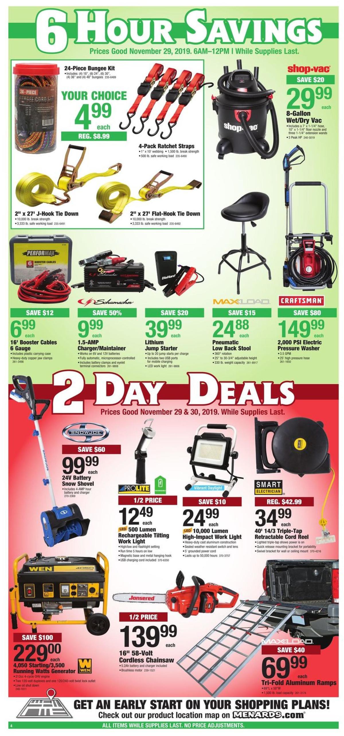 Menards Black Friday Sale Weekly Ad from November 29