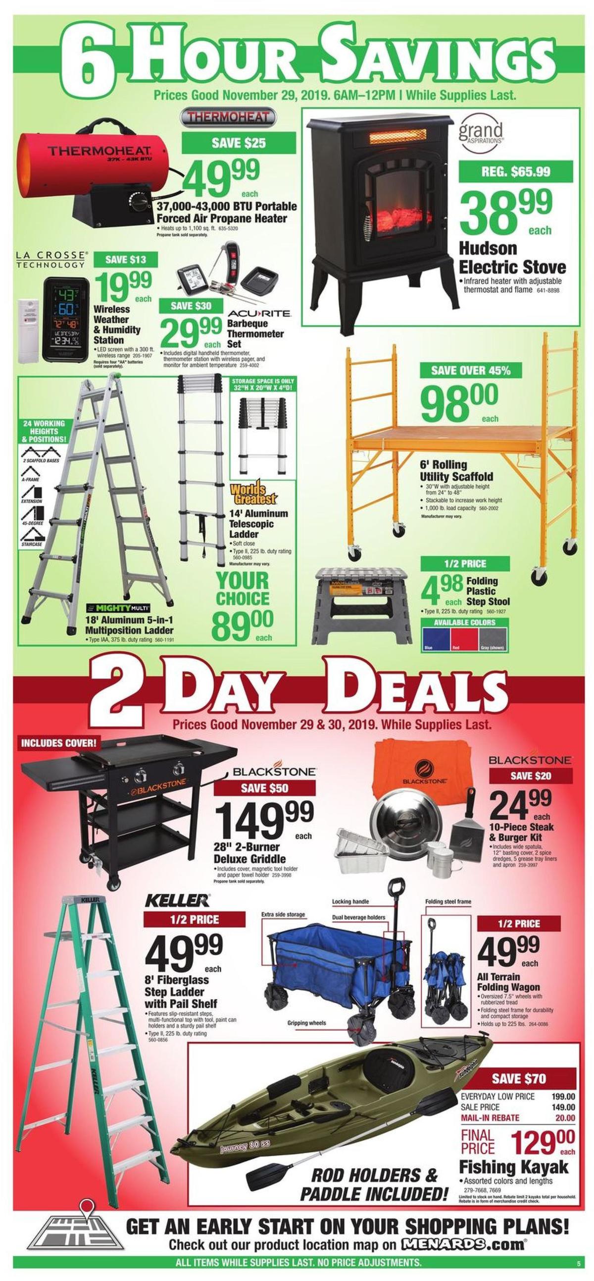 Menards Black Friday Sale Weekly Ad from November 29