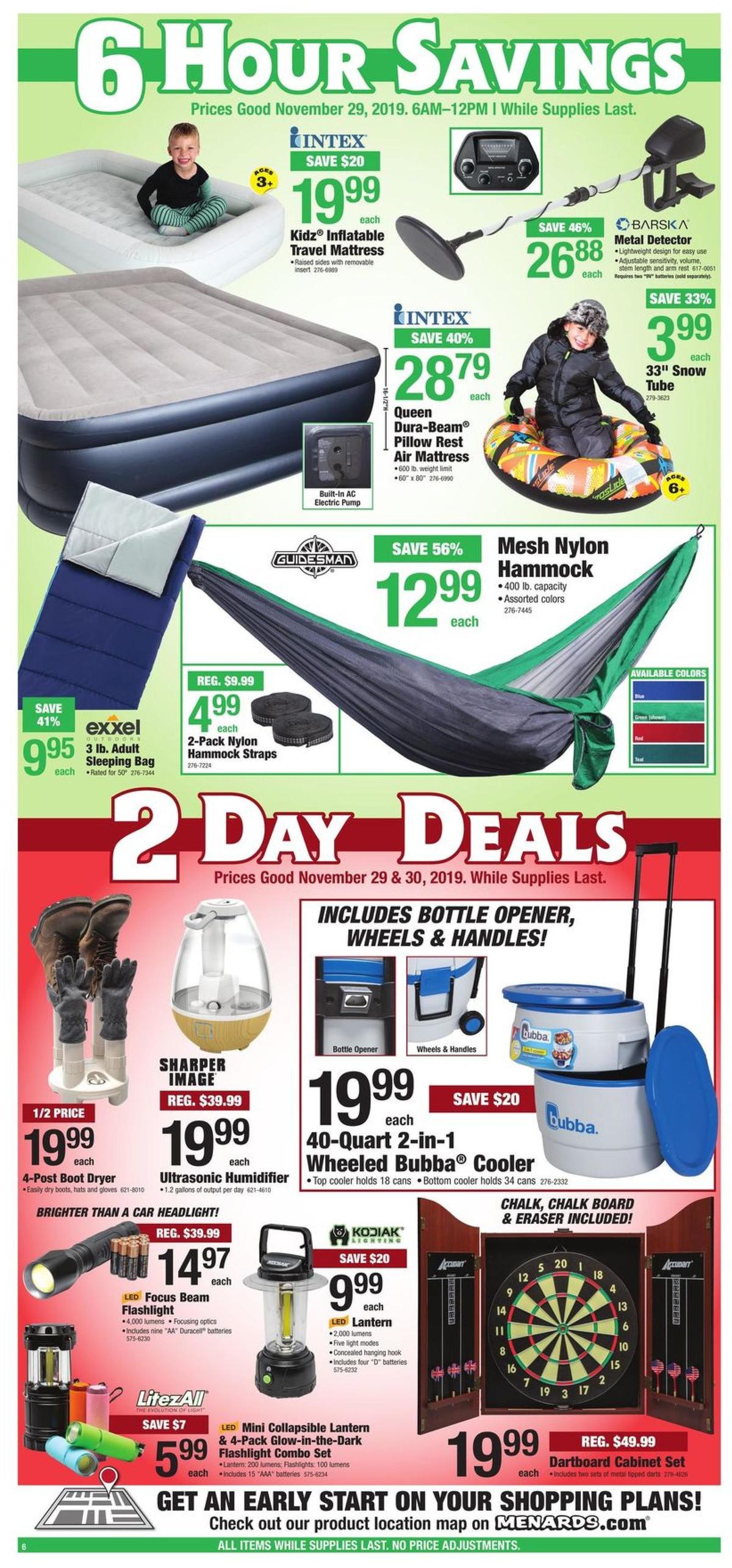 Menards Black Friday Sale Weekly Ad from November 29