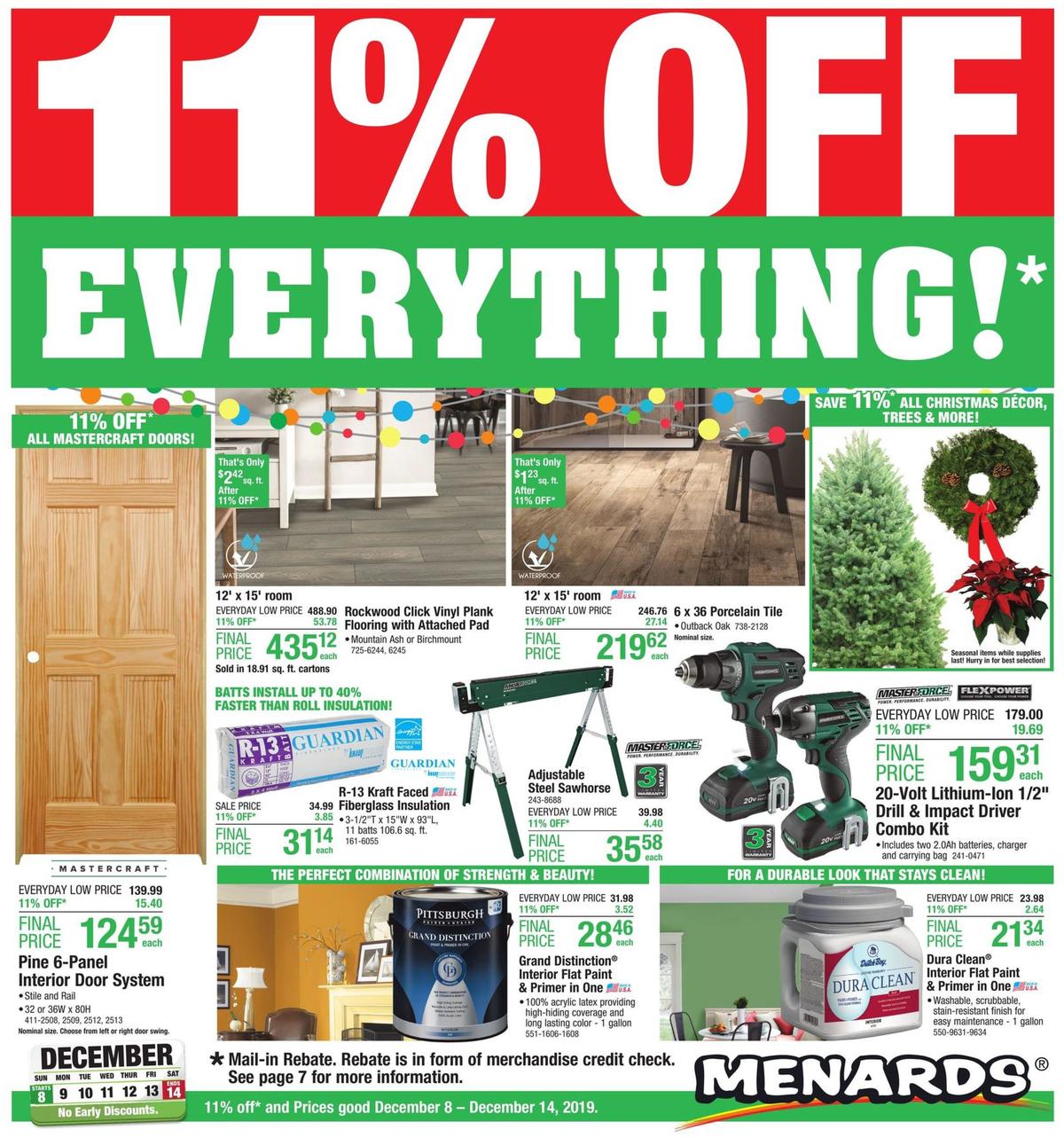 Menards Weekly Ad from December 8