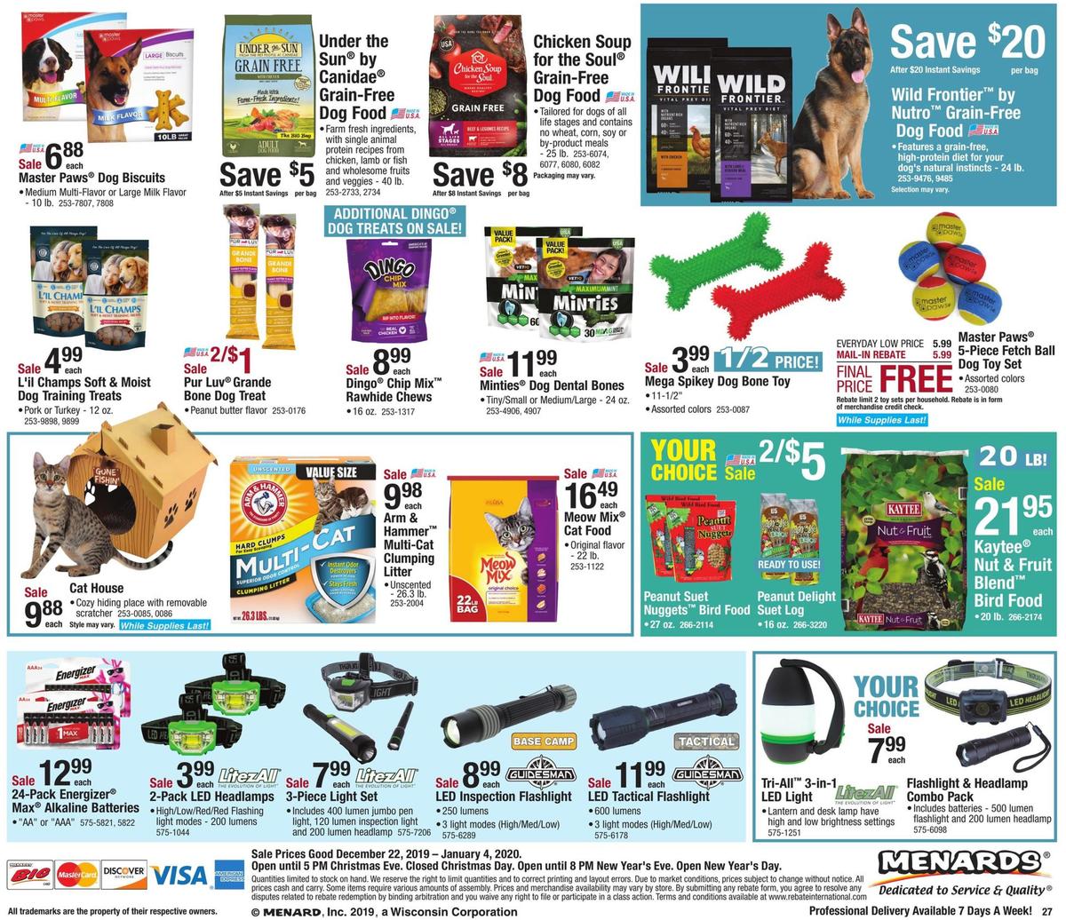 Menards Weekly Ad from December 22