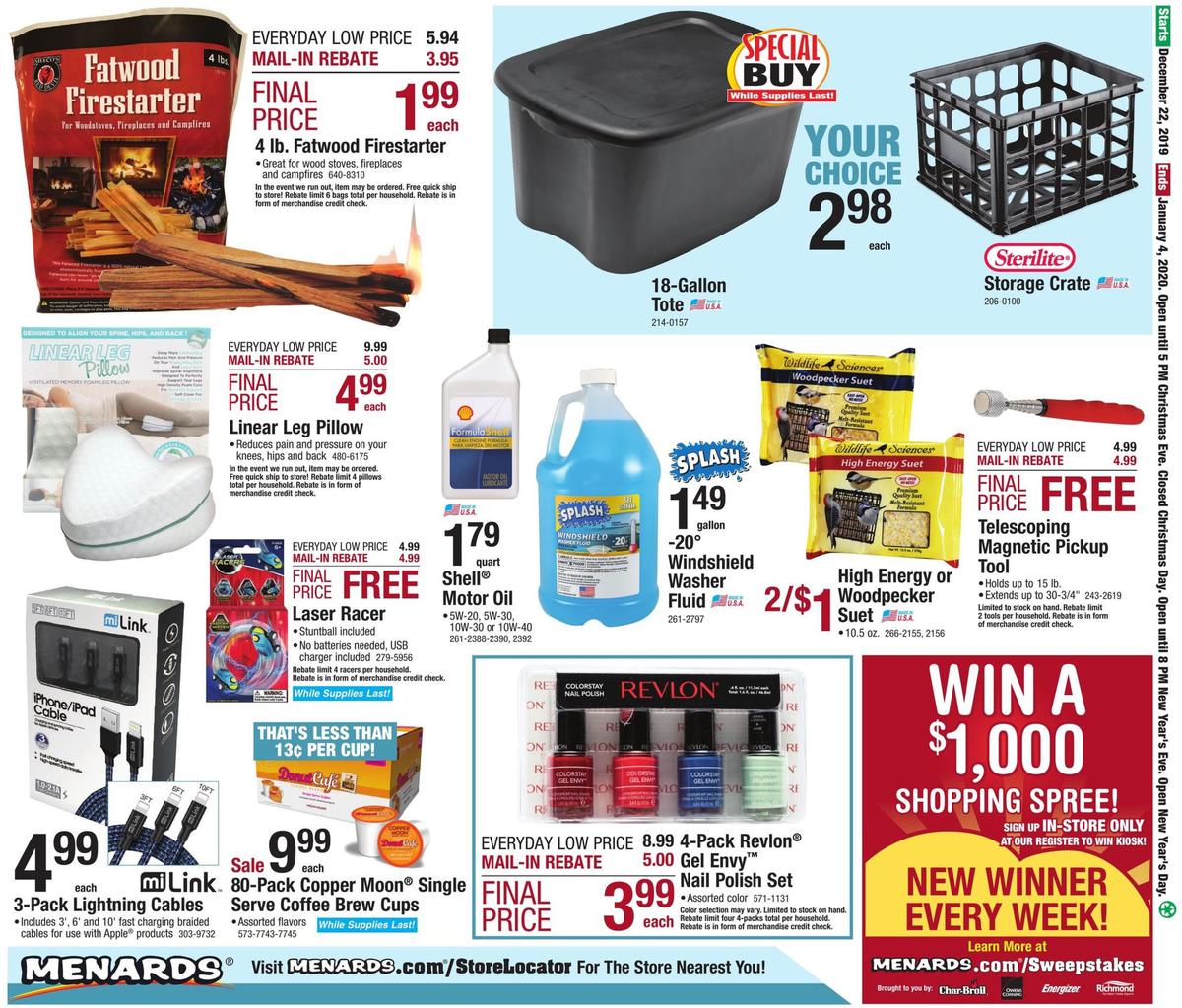 Menards Weekly Ad from December 22