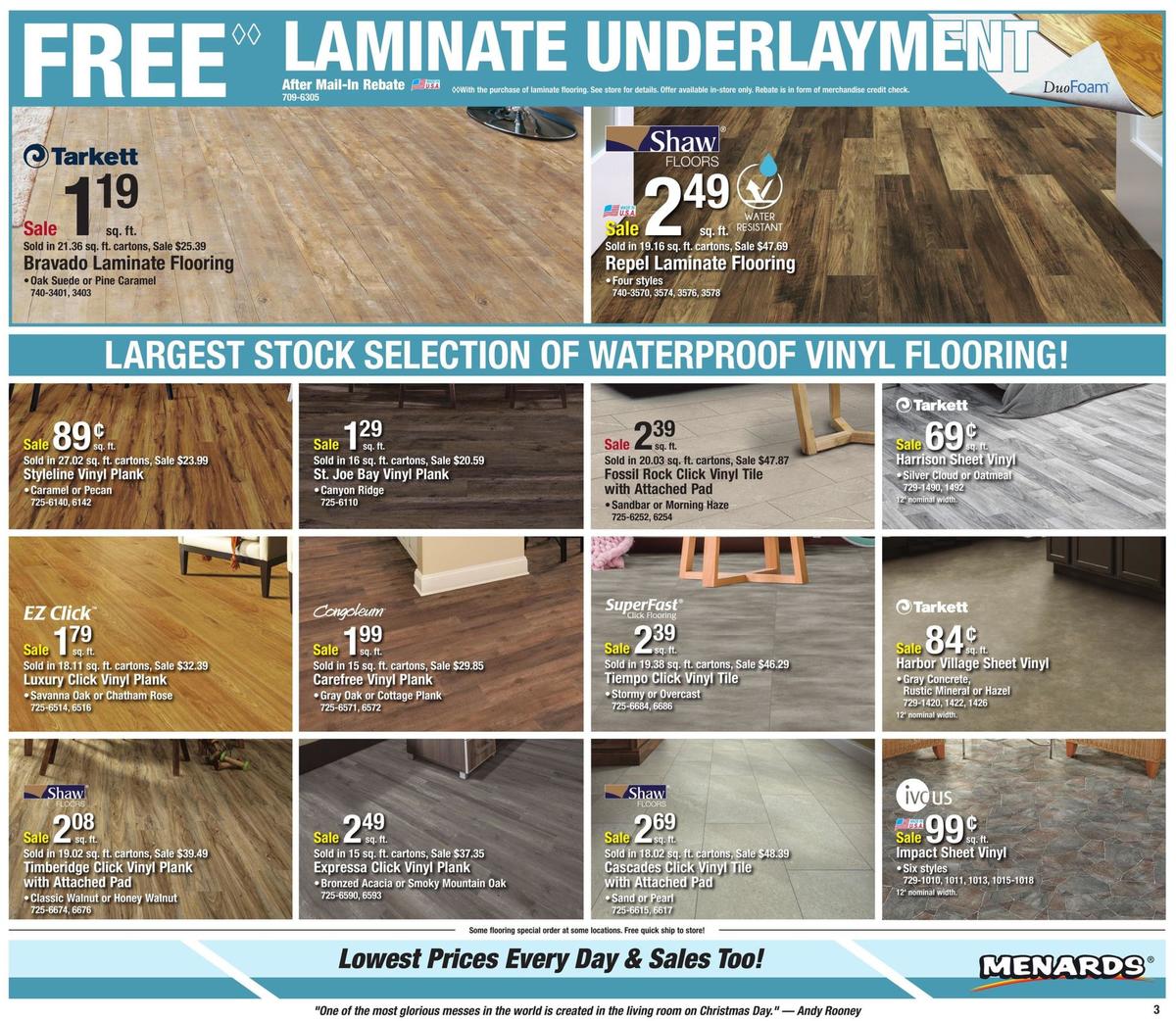 Menards Weekly Ad from December 22