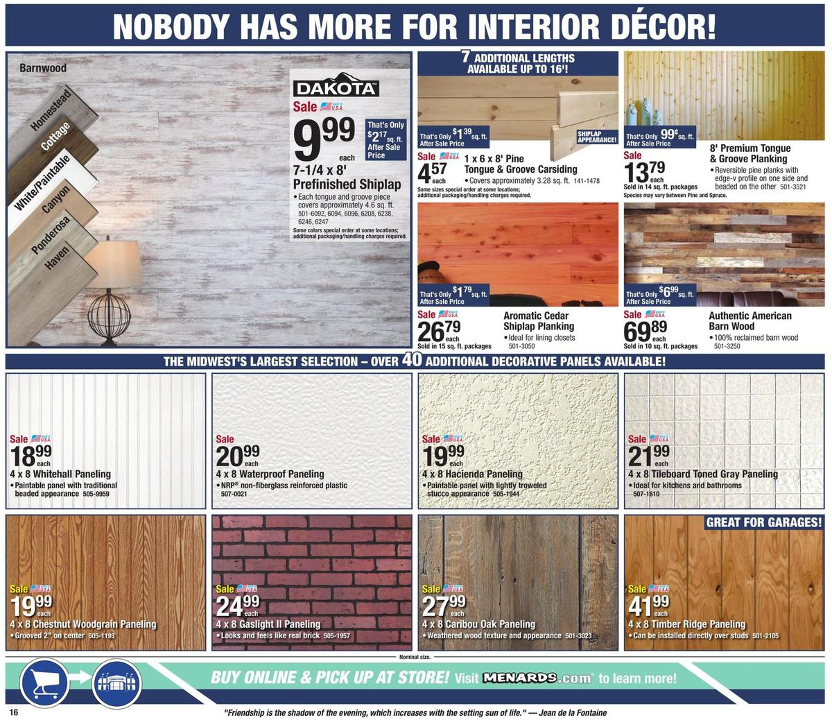 Menards Weekly Ad from December 29