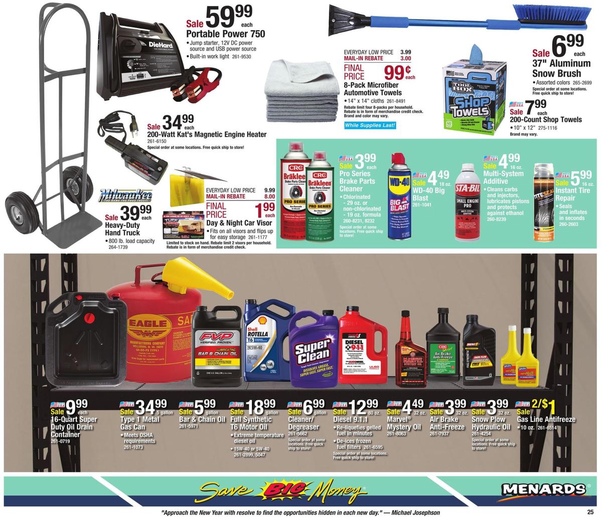 Menards Weekly Ad from December 29