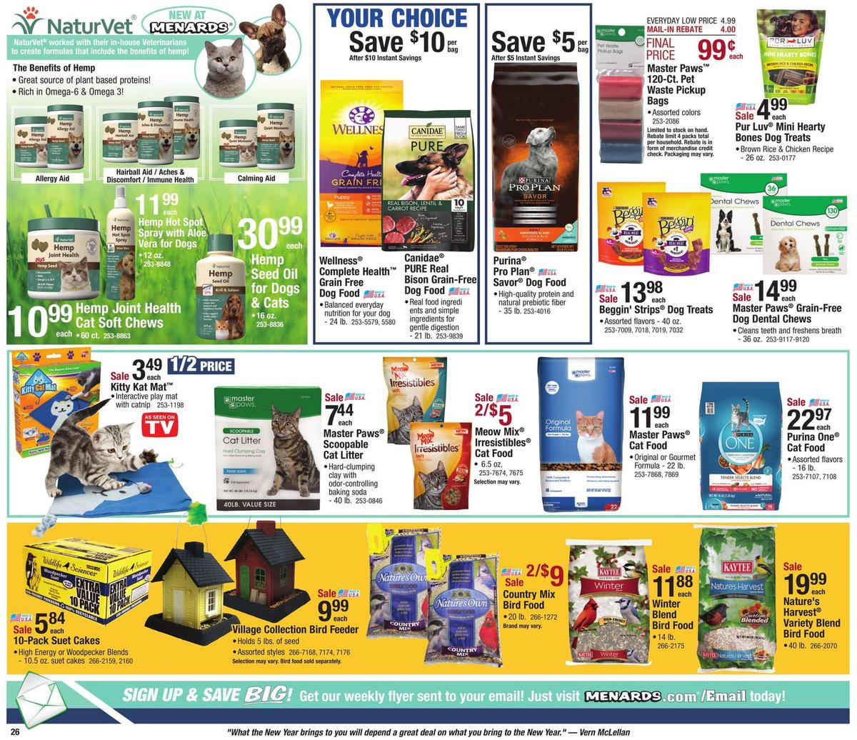 Menards Weekly Ad from December 29
