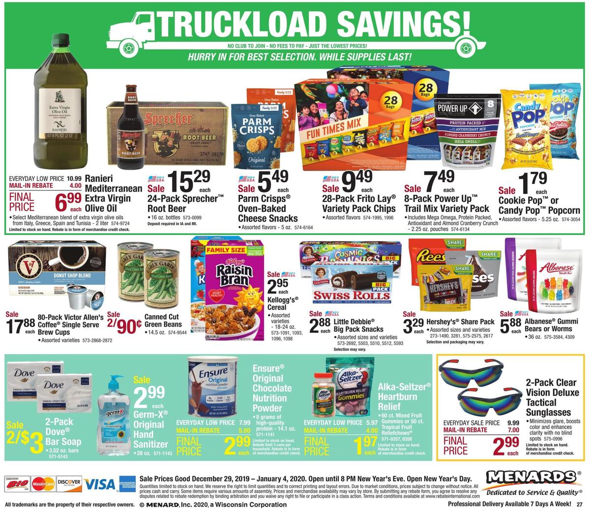 Menards Weekly Ad from December 29