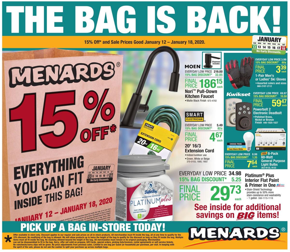 Menards Weekly Ad from January 12