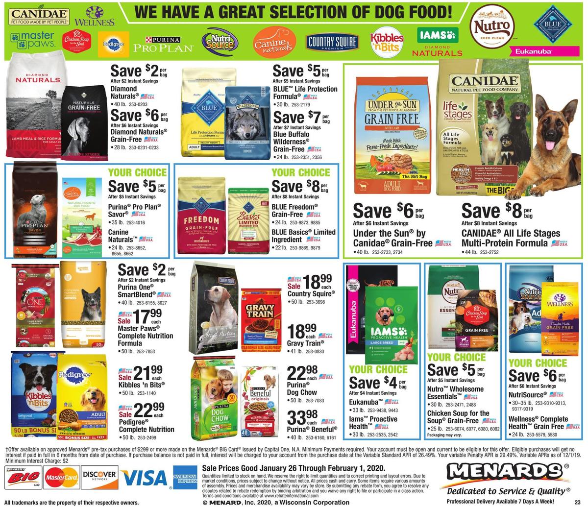 Menards Weekly Ad from January 26