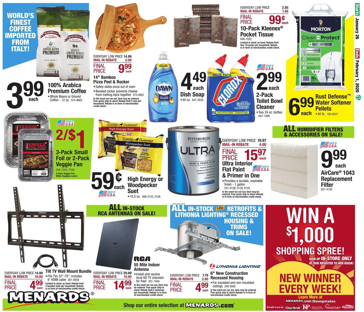 Menards Weekly Ad from January 26