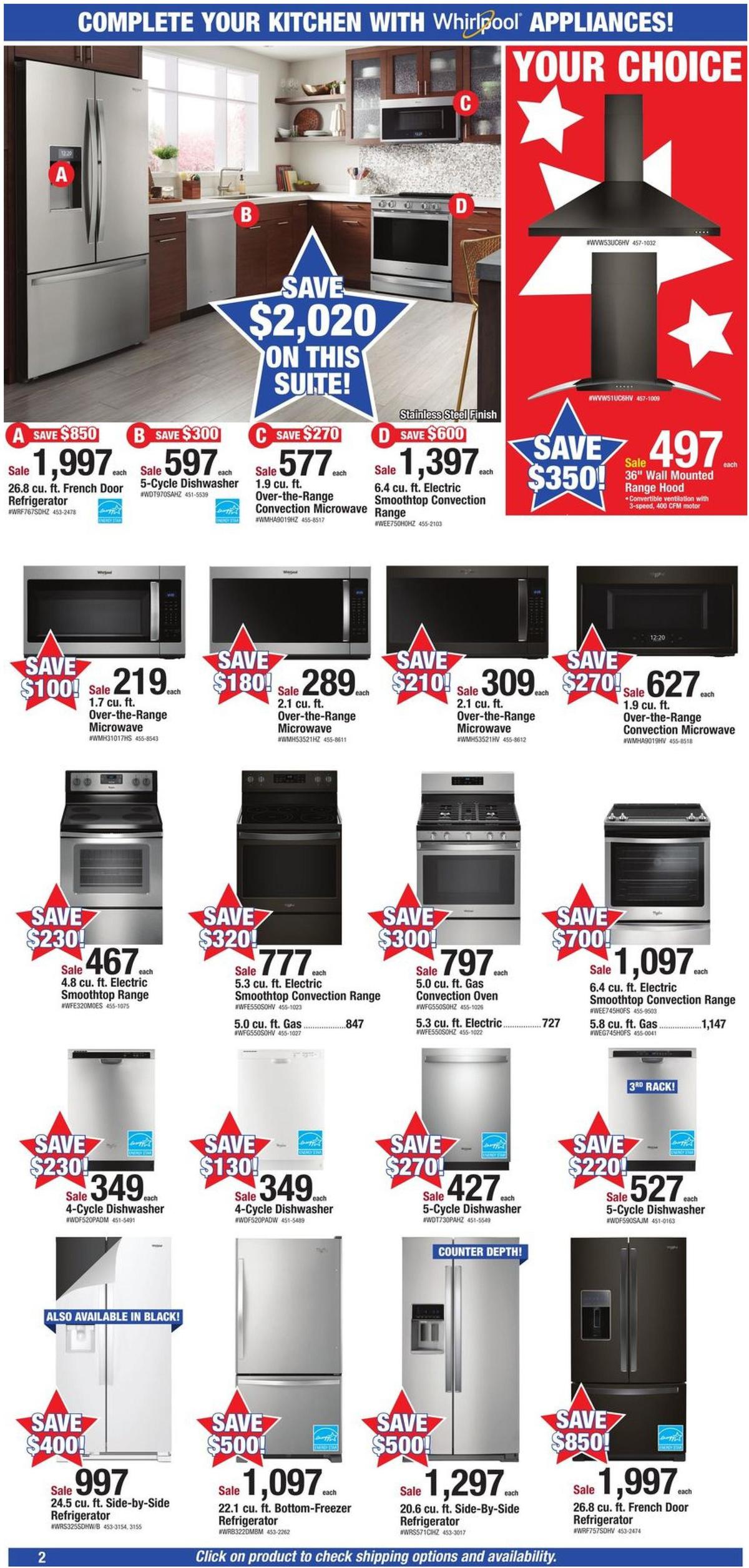 Menards Appliance Flyer Weekly Ad from February 9
