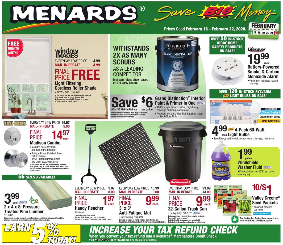 Menards Weekly Ad from February 16