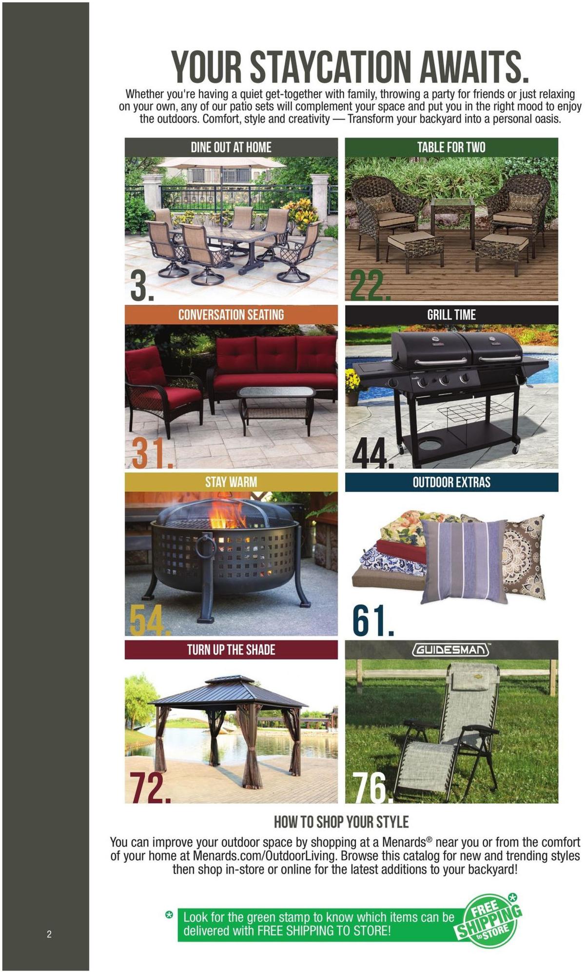 Menards Outdoor Living Catalog Weekly Ad from February 20