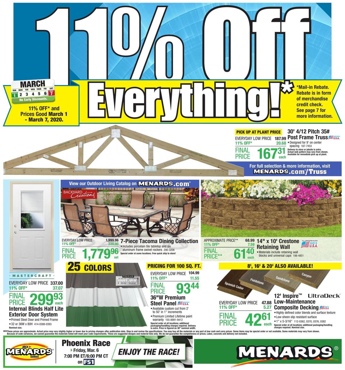 Menards Weekly Ad from March 1
