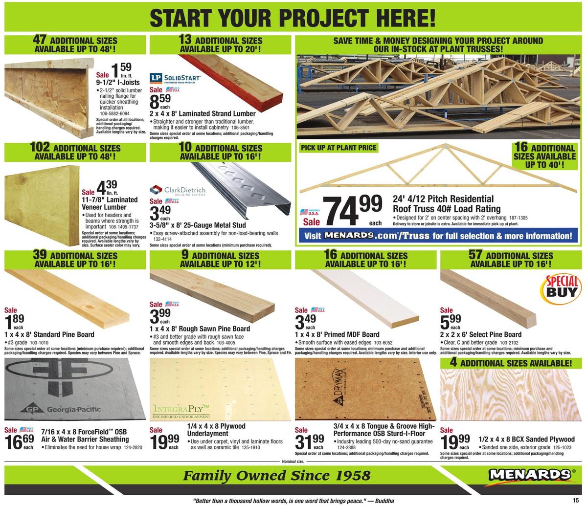 Menards Weekly Ad from March 8