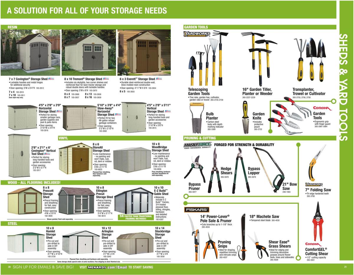 Menards Garden Center Catalog Weekly Ad from March 22