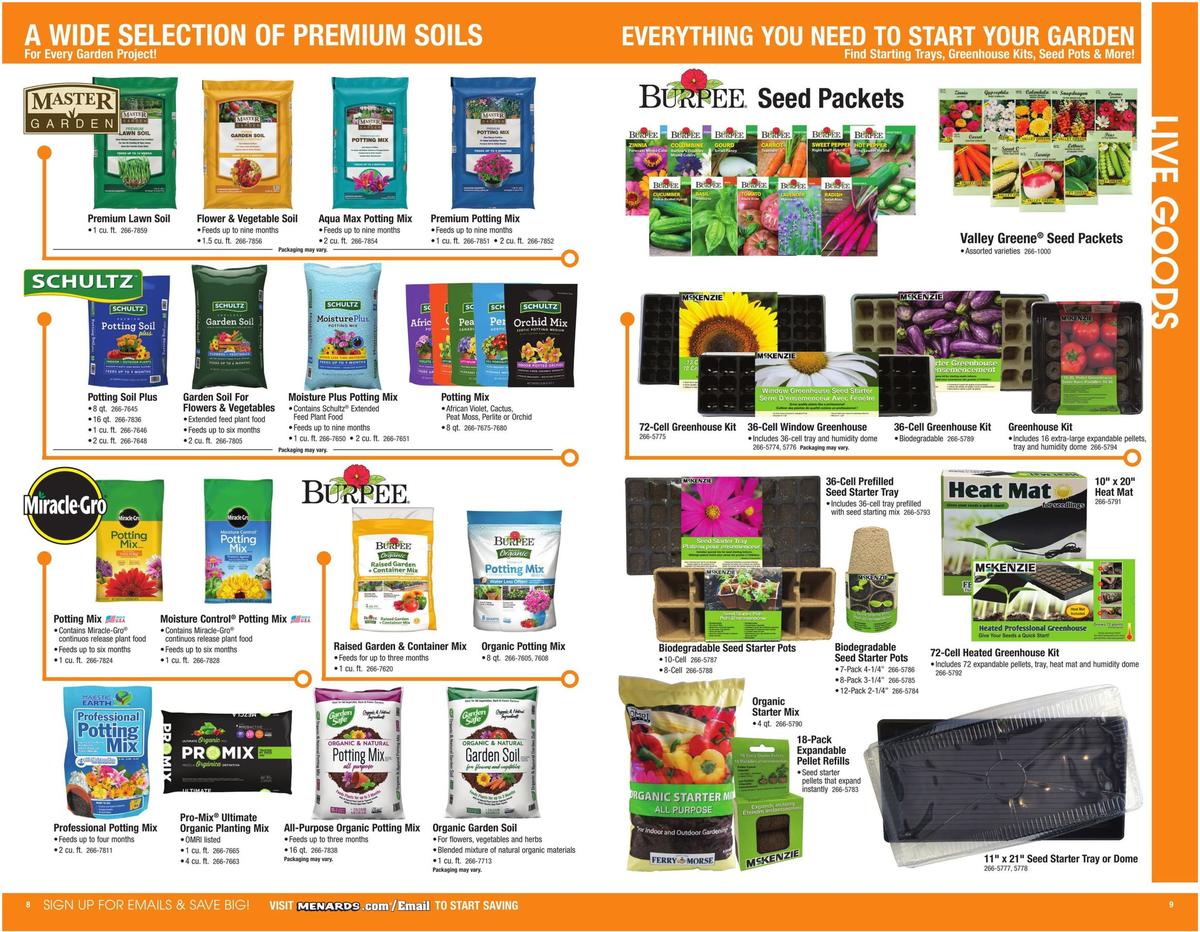 Menards Garden Center Catalog Weekly Ad from March 22
