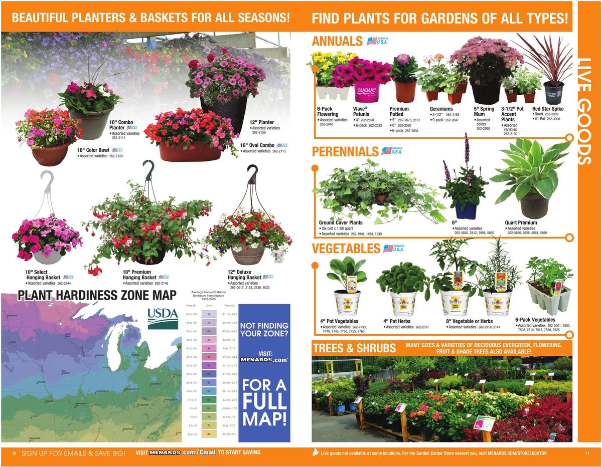 Menards Garden Center Catalog Weekly Ad from March 22