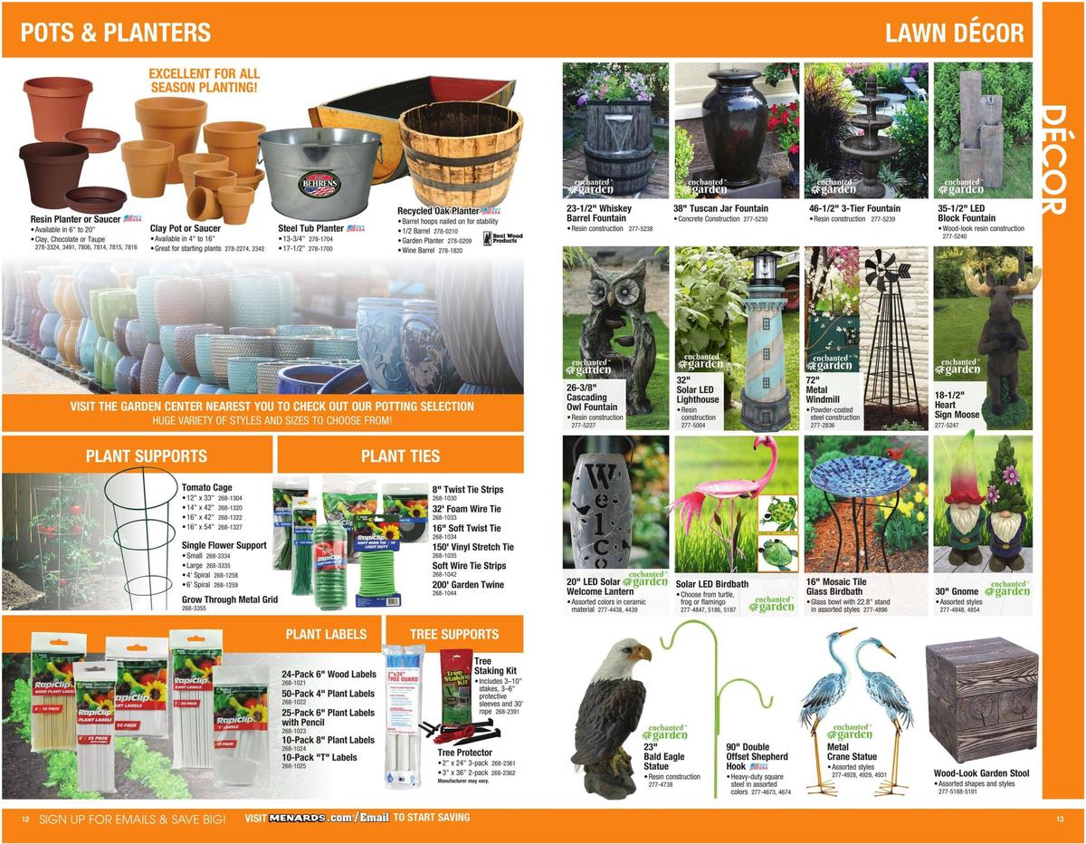 Menards Garden Center Catalog Weekly Ad from March 22