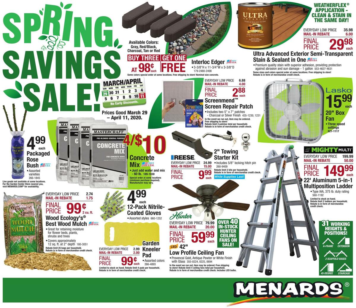 Menards Weekly Ad from March 29
