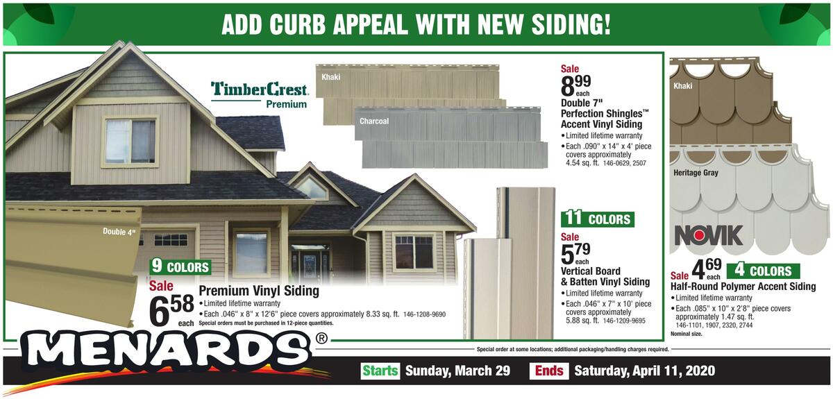Menards Weekly Ad from March 29