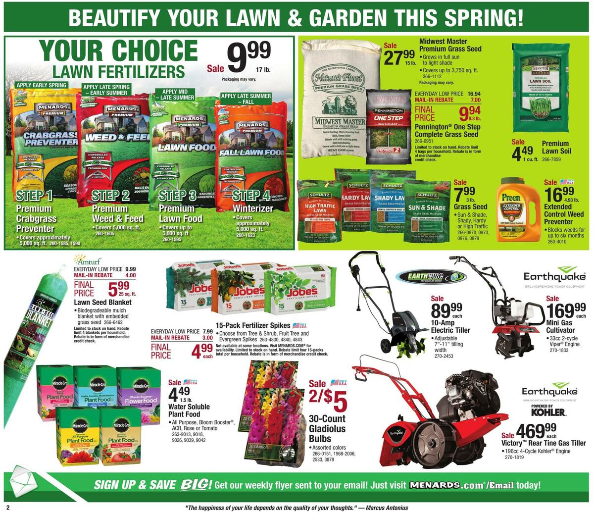 Menards Weekly Ad from March 29