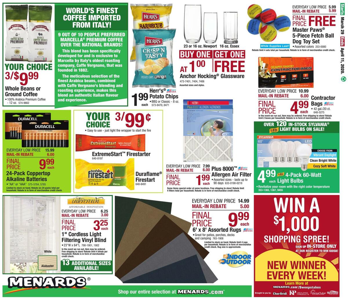 Menards Weekly Ad from March 29
