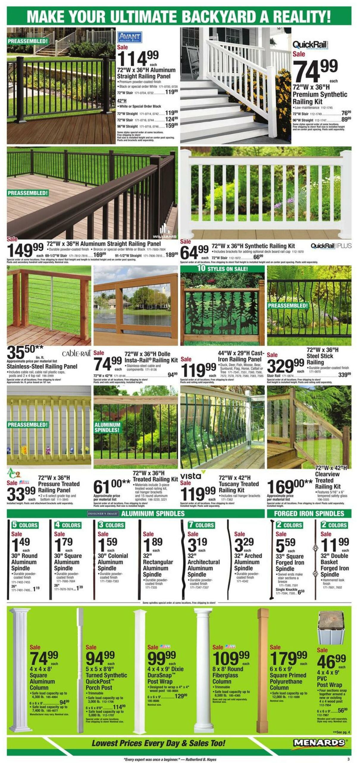 Menards Spring Decks and Landscaping Weekly Ad from April 1