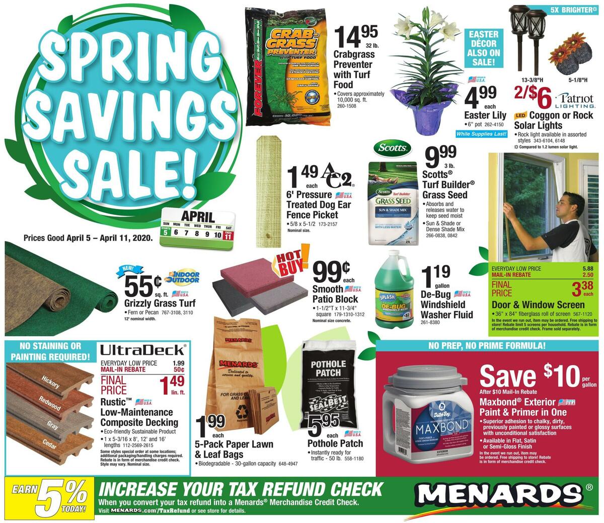 Menards Weekly Ad from April 5