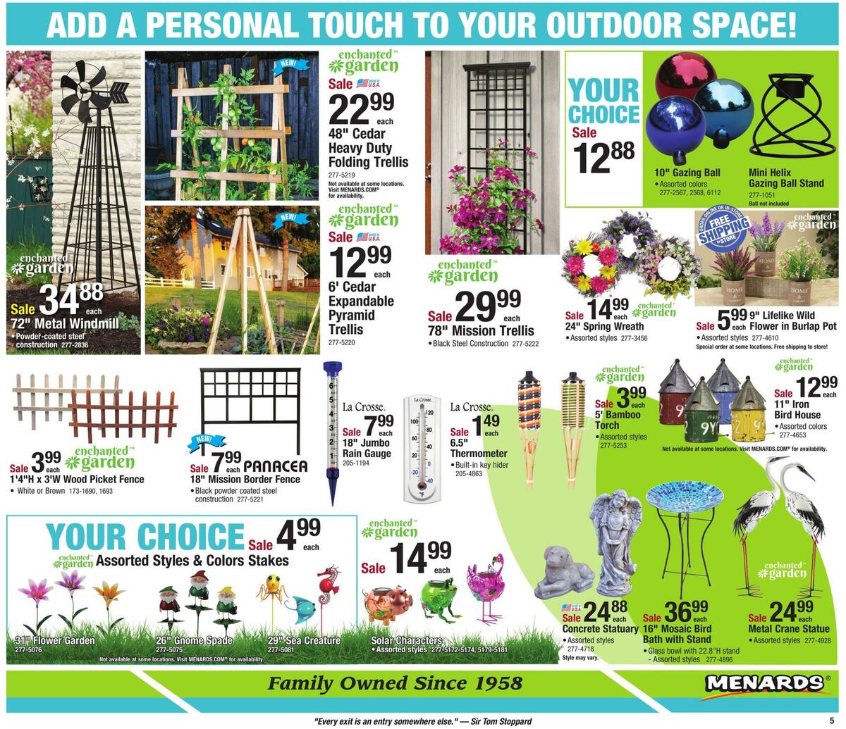 Menards Weekly Ad from April 5