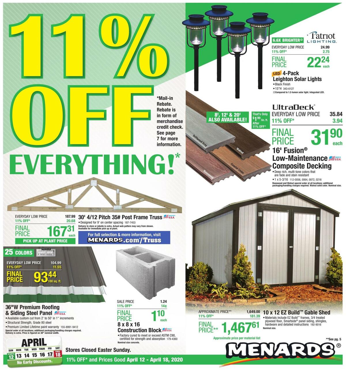 Menards Weekly Ad from April 12