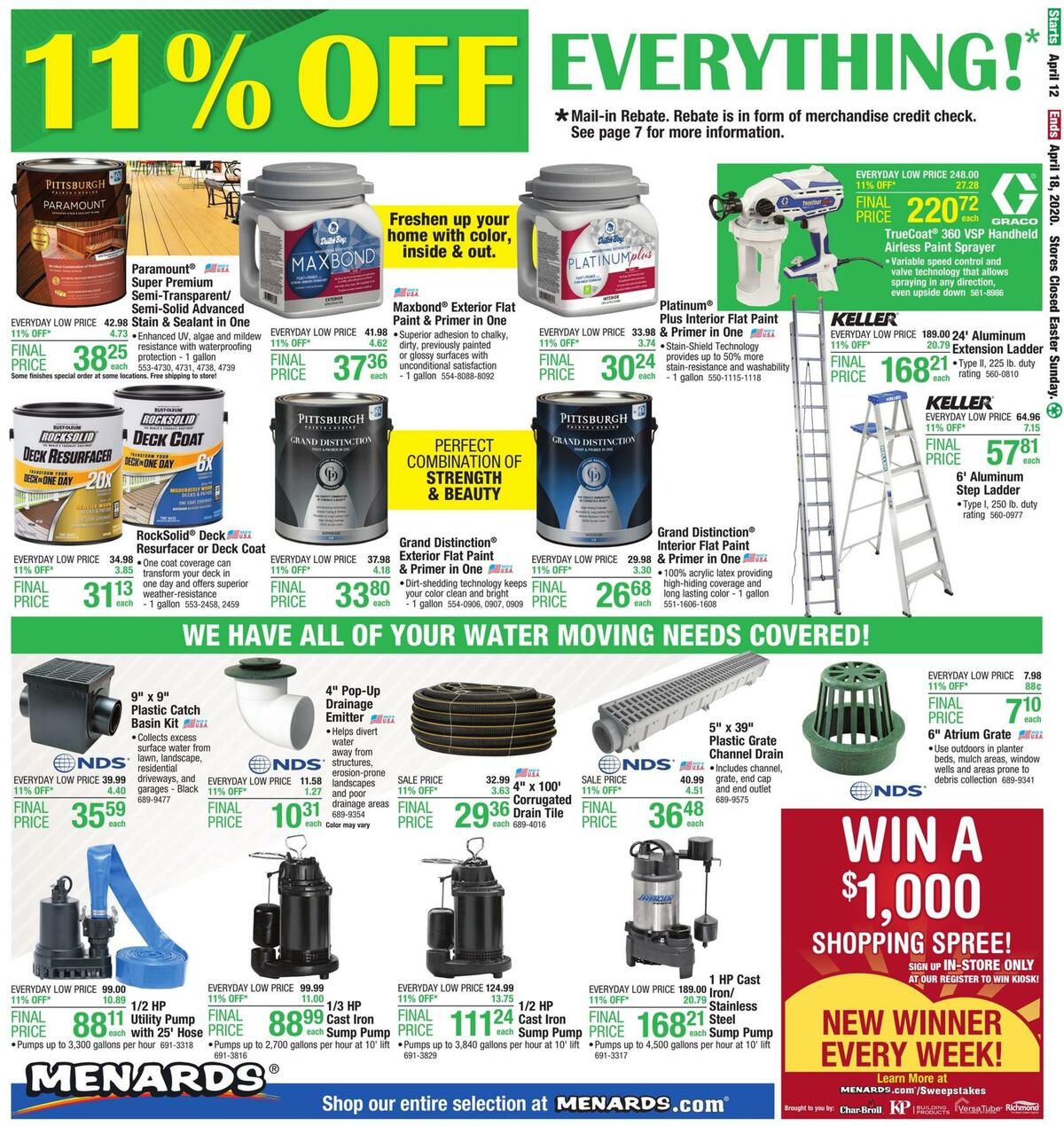 Menards Weekly Ad from April 12