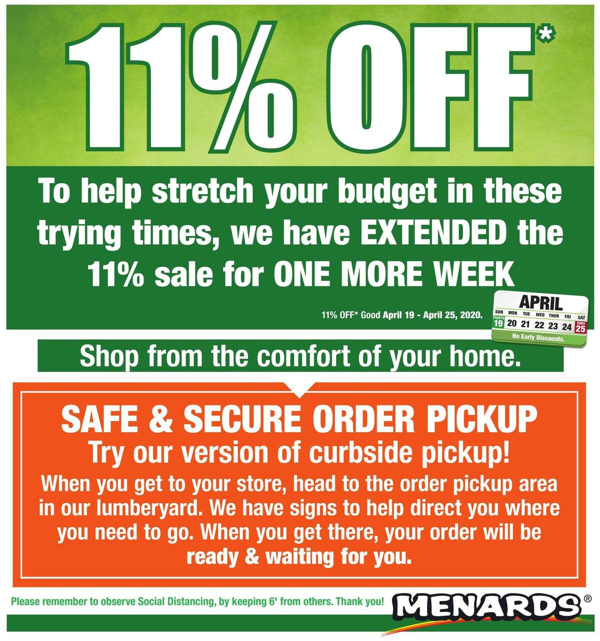 Menards Weekly Ad from April 19