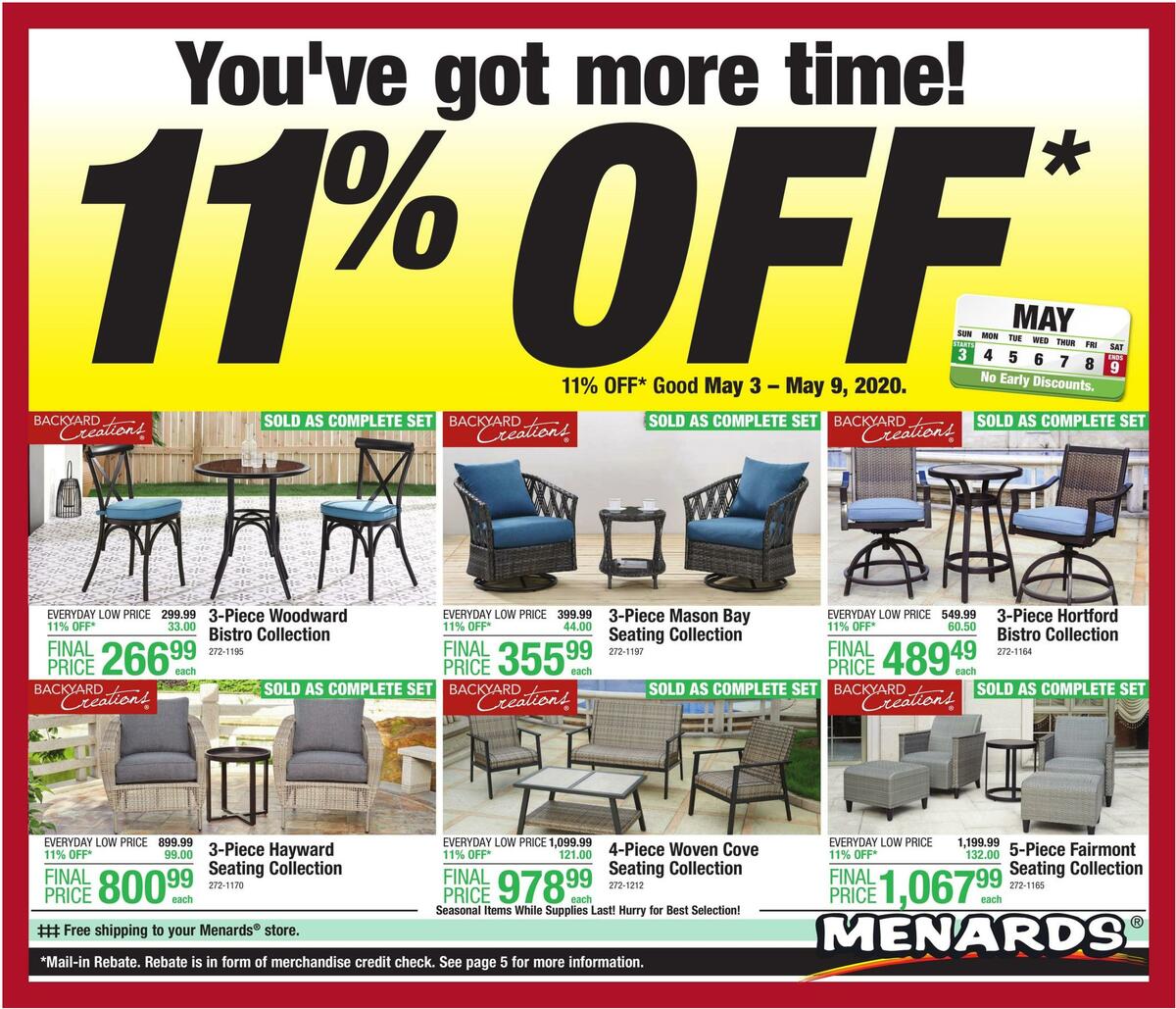 Menards Weekly Ad from May 3