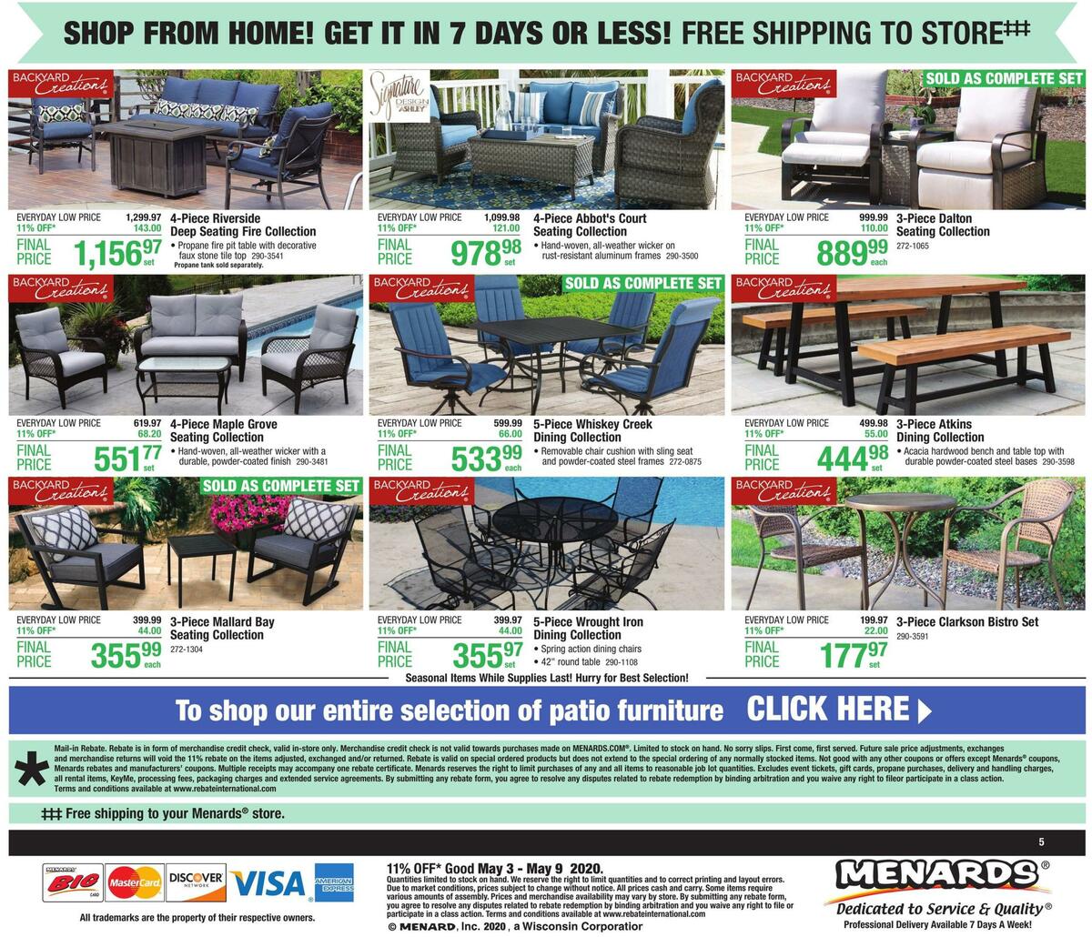 Menards Weekly Ad from May 3